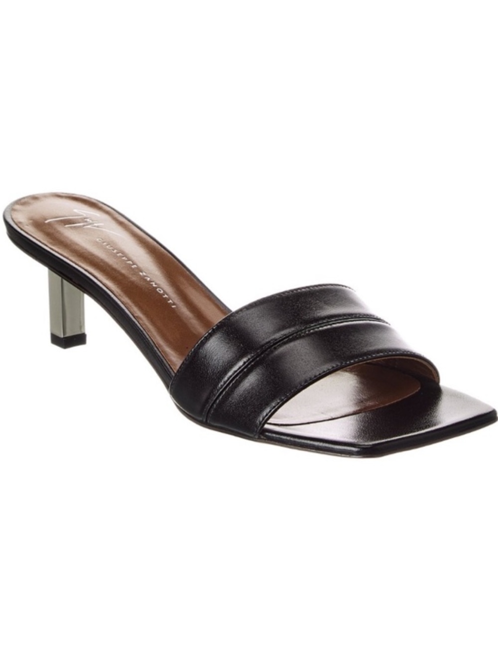 Giuseppe Zanotti Obelos 50 Leather Sandal Black Size 39.5
